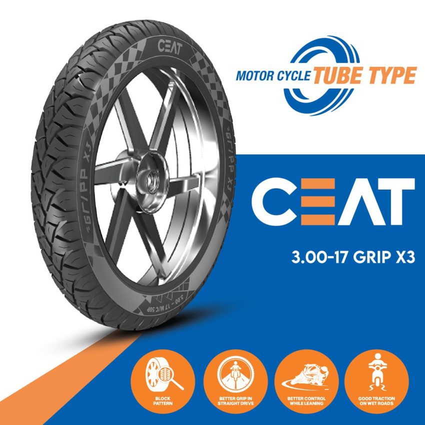 CEAT 3.00 -17 GRIPP X3 (R) 6PR